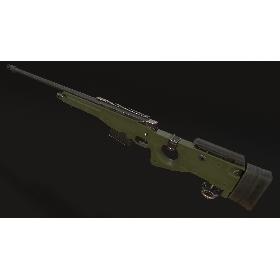 3D AWM  Accuracy International L96A3 Arctic Warfare .338 Lapua Magnum Green Color Without Scope